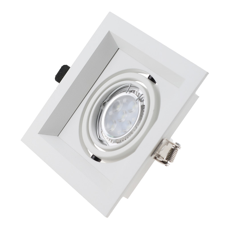 10x White Square Recessed Downlight Housing 85x85mm Frame for MR16 GU10 Bulb 